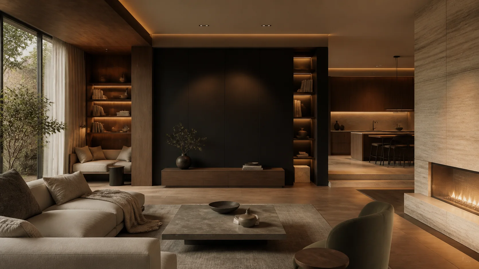 Illustrative visual of complete living-space relationships