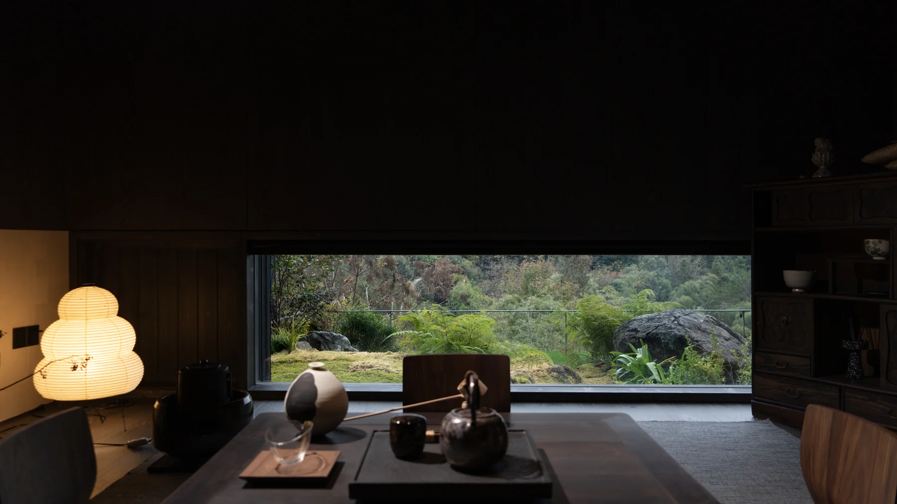 Wu Bin Residence garden-facing lounge