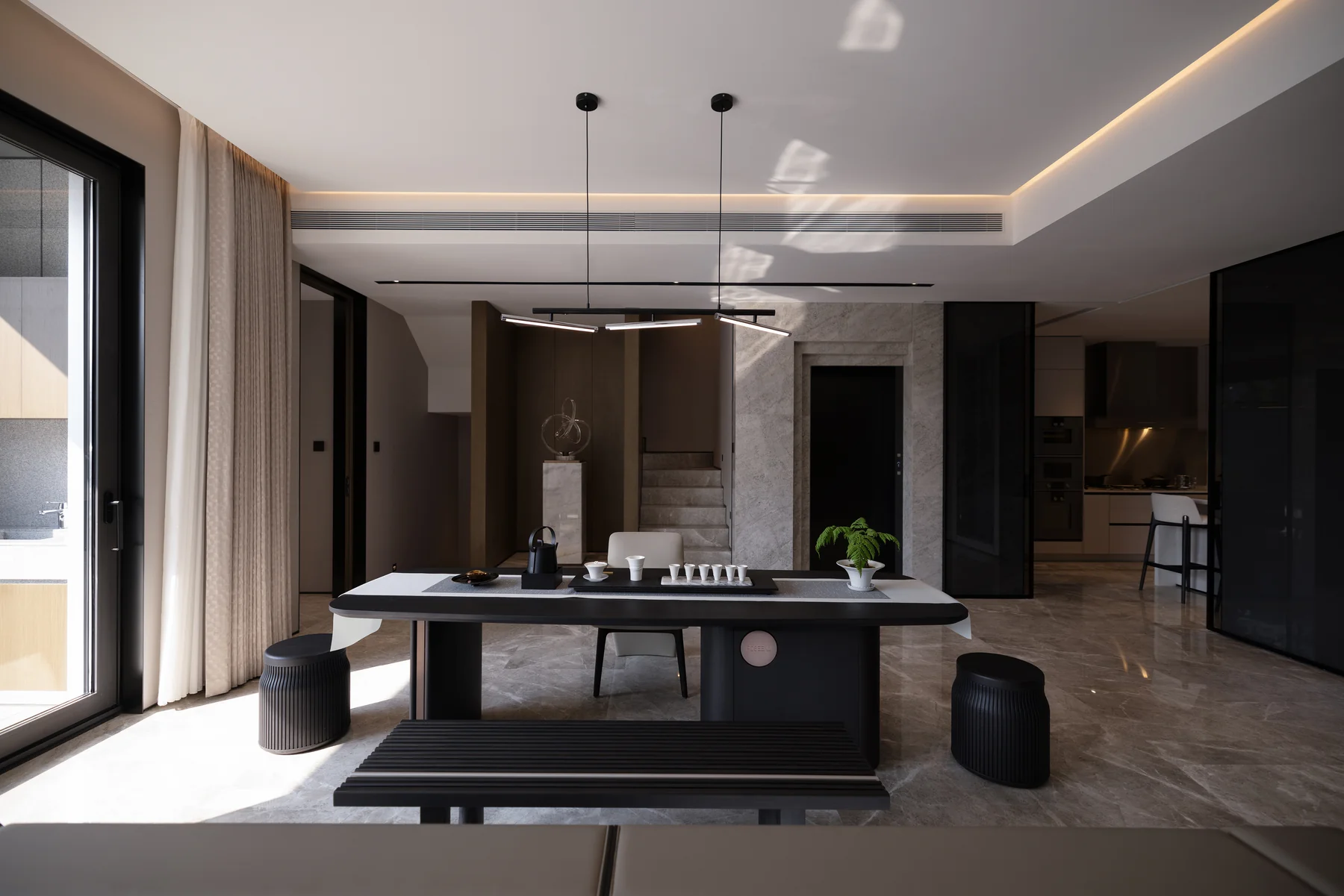 Yuandi No.1 table and open interior